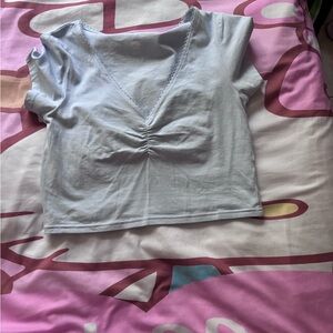 Blue Crop Top